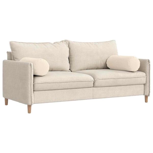 vidaXL Pol&scaron;t&aacute;ře 2 pcs B&eacute;žov&aacute; &Oslash; 25 x 70 cm Mikrovl&aacute;kno