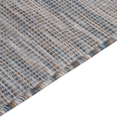vidaXL Venkovní hladce tkaný koberec 80 x 150 cm hnědý a modrý
