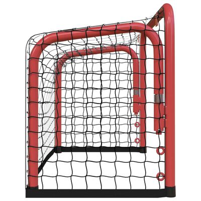 vidaXL Hokejová branka se sítí červená/černá 68x32x47cm ocel/polyester