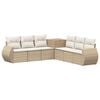 vidaXL Set pohovek 7 ks Beige a kr&eacute;mov&aacute; b&iacute;l&aacute; Poly ratan a ocel