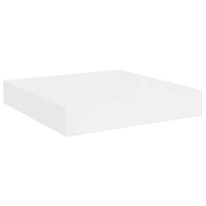 vidaXL Plovouc&iacute; n&aacute;stěnn&aacute; police b&iacute;l&aacute; vysok&yacute; lesk 23x23,5x3,8 cm MDF