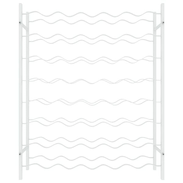 vidaXL Stojan na v&iacute;no na 48 lahv&iacute; b&iacute;l&yacute; kov