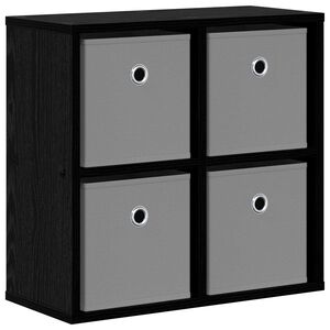 vidaXL Serv&iacute;rovac&iacute; skř&iacute;ň se z&aacute;suvkou Čern&yacute; dub 49,5 x 22 x 47 cm