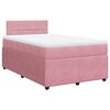 vidaXL Box spring postel s matrac&iacute; růžov&aacute; 120 x 200 cm samet