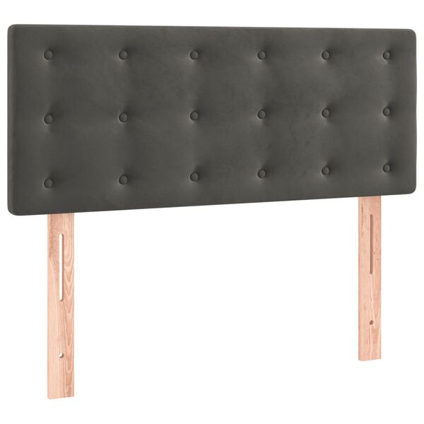vidaXL Čelo postele tmavě šedé 90x5x78/88 cm samet