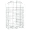 vidaXL Klenut&yacute; gabionov&yacute; ko&scaron; 100 x 50 x 140/160 cm pozinkovan&eacute; železo