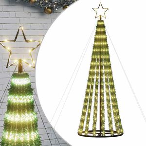 vidaXL LED v&aacute;nočn&iacute; stromek 275 tepl&yacute;ch b&iacute;l&yacute;ch LED diod 180 cm