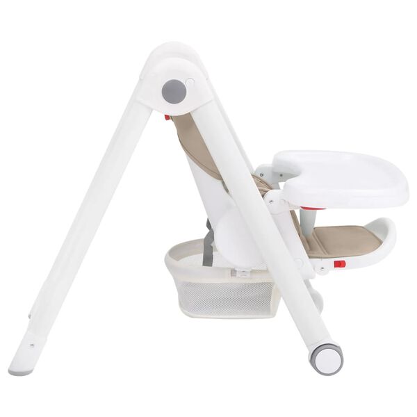 vidaXL Dětsk&aacute; j&iacute;deln&iacute; židlička b&eacute;žov&aacute; hlin&iacute;k