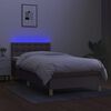 vidaXL Box spring postel s matrac&iacute; a LED taupe 90x200 cm textil