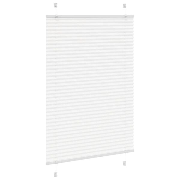 vidaXL Plisovan&aacute; roleta b&iacute;l&aacute; 90x150 cm &Scaron;&iacute;řka l&aacute;tky 89,4 cm Polyester