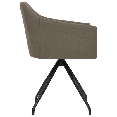 vidaXL Otočné jídelní židle 2 ks taupe textil