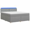 vidaXL Postel boxspring s matrac&iacute; Světle &scaron;ed&aacute; 160 x 200 cm Textil