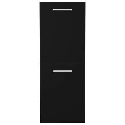 vidaXL Koupelnová skříňka černá 30 x 30 x 80 cm dřevotříska
