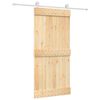 vidaXL Posuvn&eacute; dveře Př&iacute;rodn&iacute; a b&iacute;l&aacute; 95 x 210 cm Masivn&iacute; borov&eacute; dřevo