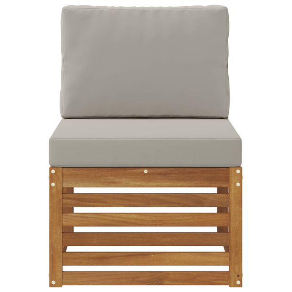 vidaXL Venkovn&iacute; středn&iacute; pohovka Masivn&iacute; ak&aacute;tov&eacute; dřevo Př&iacute;rodn&iacute;