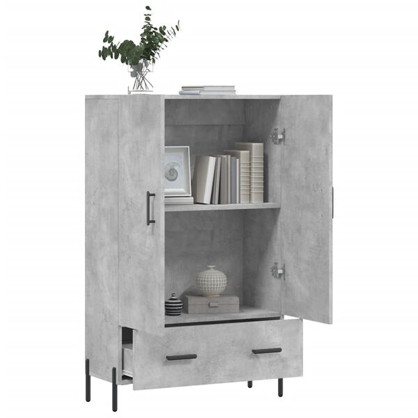 vidaXL Skř&iacute;ň highboard betonově &scaron;ed&aacute; 69,5x31x115 cm kompozitn&iacute; dřevo
