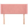vidaXL Čelo postele typu u&scaron;&aacute;k růžov&aacute; 83 x 16 x 78/88 cm samet