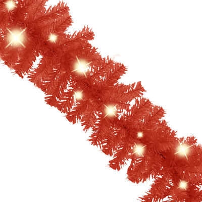 vidaXL Vánoční girlanda s LED světýlky 5 m červená