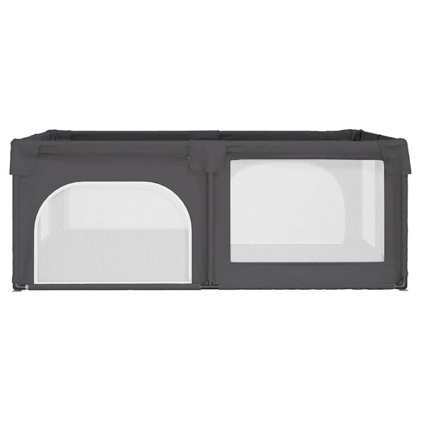 vidaXL Dětsk&aacute; ohr&aacute;dka se 2 dv&iacute;řky tmavě &scaron;ed&aacute; oxfordsk&aacute; tkanina