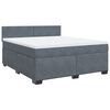 vidaXL Box spring postel s matrac&iacute; tmavě &scaron;ed&aacute; 180x200 cm samet