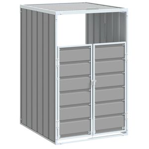vidaXL Box na 1 popelnici &scaron;ed&yacute; 72 x 81 x 115 cm ocel