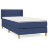vidaXL Box spring postel s matrac&iacute; modr&aacute; 80x200 cm textil