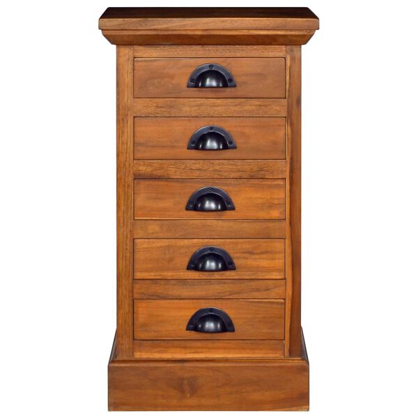 VidaXL Komoda s 5 zásuvkami 35 x 30 x 60 cm masivní teakové dřevo