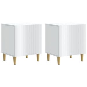 vidaXL Nočn&iacute; skř&iacute;ňka 2 pcs B&iacute;l&aacute; 43 x 34,5 x 50 cm Kompozitn&iacute; dřevo