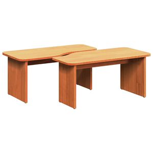 vidaXL Konferenčn&iacute; stolek 2 ks Voskově hněd&aacute; 100 x 69 x 35,5 cm