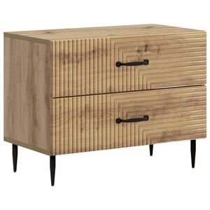 vidaXL Nočn&iacute; skř&iacute;ňka Dub artisan 62 x 34,5 x 47,5 cm Kompozitn&iacute; dřevo