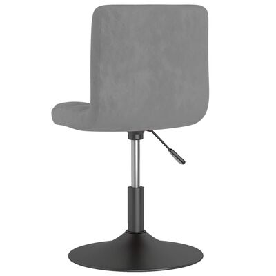 vidaXL Otočná barová židle světle šedá samet