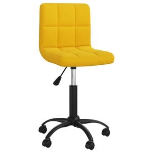 vidaXL Otočn&aacute; kancel&aacute;řsk&aacute; židle hořčicově žlut&aacute; samet