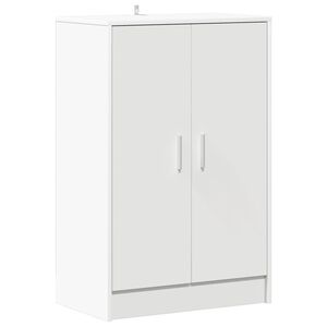 vidaXL Botn&iacute;k b&iacute;l&yacute; 60 x 35 x 92 cm kompozitn&iacute; dřevo