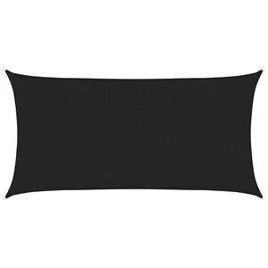 vidaXL Slunečn&iacute; plachta Čern&aacute; 2 x 6 m HDPE