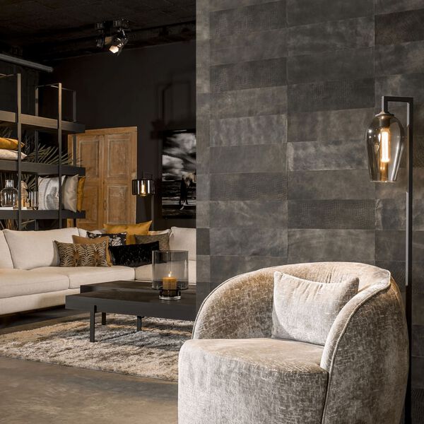 WallArt Kožen&eacute; n&aacute;stěnn&eacute; panely Hennessy dva odst&iacute;ny čern&eacute; 16 ks