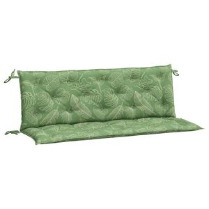 vidaXL Podu&scaron;ky na zahradn&iacute; lavici 2 ks vzor listů 150x50x7 cm textil