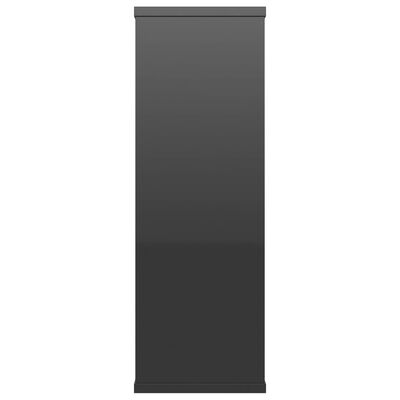 vidaXL Nástěnné police černé vysoký lesk 104x20x58,5 cm dřevotříska