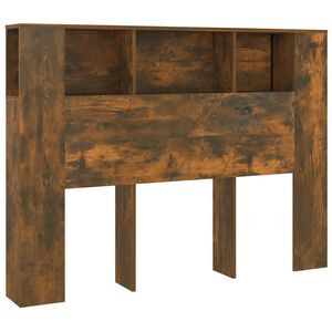 vidaXL Čelo postele s &uacute;ložn&yacute;m prostorem kouřov&yacute; dub 140x18,5x104,5 cm