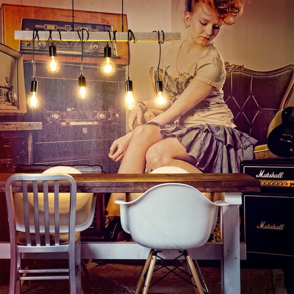 EGLO Stropn&iacute; sv&iacute;tidlo TOWNSHEND čern&eacute; a bronzov&eacute; 95499