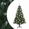 vidaXL Uměl&yacute; v&aacute;nočn&iacute; stromek s baňkami 120 cm 150 LED Tepl&aacute; b&iacute;l&aacute;