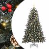 vidaXL Uměl&yacute; v&aacute;nočn&iacute; stromeček Zelen&aacute; 150 cm PVC, plast a ocel