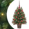 vidaXL Uměl&yacute; v&aacute;nočn&iacute; stromeček s 150 LED diodami Zelen&aacute; 75 cm PE a PVC
