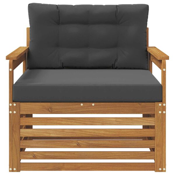 vidaXL Venkovn&iacute; pohovkov&aacute; souprava Masivn&iacute; ak&aacute;ciov&eacute; dřevo a polyester