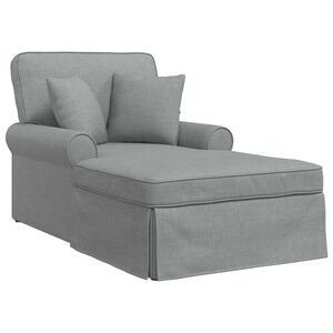 vidaXL Lounge chaise s vol&aacute;nem 3 ks Světle &scaron;ed&aacute; textil