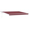vidaXL Automatick&aacute; zatahovac&iacute; mark&yacute;za s LED burgundsk&aacute; 400 x 300 cm