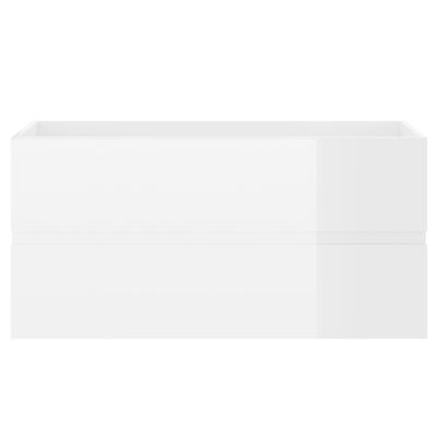 vidaXL 2dílný set koupelnového nábytku leskle bílý kompozitní dřevo
