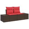 vidaXL Zahradn&iacute; sofa s pol&scaron;t&aacute;řem 184 x 62 x 69 cm polyratan