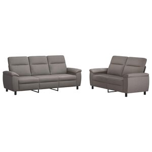 vidaXL Set pohovek 2 pcs Taupe Textil