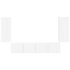 vidaXL Sada televizn&iacute;ho n&aacute;stěnn&eacute;ho kabinetu N&aacute;stěnn&yacute; 4 pcs B&iacute;l&aacute;