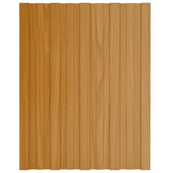 vidaXL Stře&scaron;n&iacute; panel 12 pcs Př&iacute;rodn&iacute; 60 x 45 cm Pozinkovan&aacute; ocel